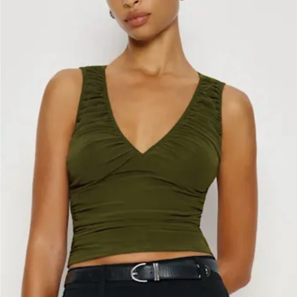 Reformation Olive Green Tank Top Marlene